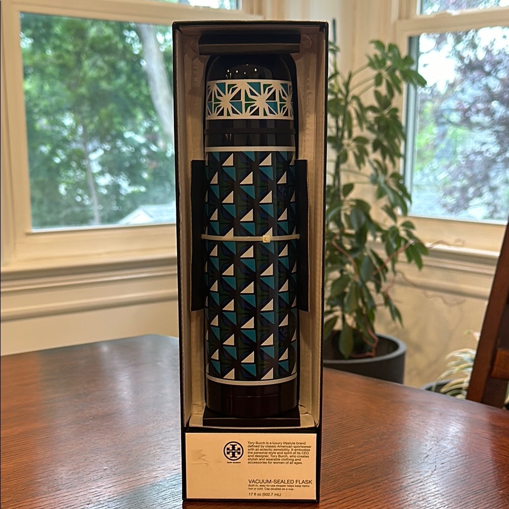 Tory Burch Blue and Black Accent Wine Rack